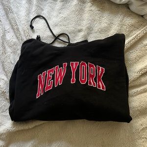 brandy melville black new york hoodie